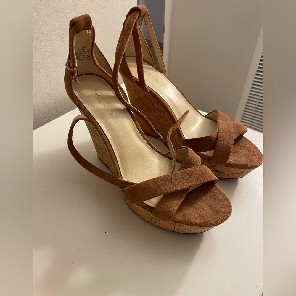 Nine West Tan Wedge - Size 8